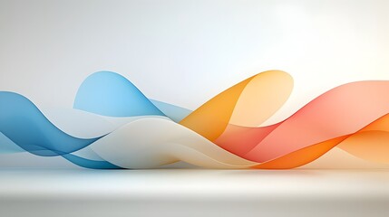 Leinwandbilder - Soft sweeping abstract background with smooth flowing textures and subtle color gradients that create a modern elegant and visually captivating aesthetic  This digital artwork features a clean