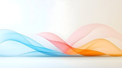 Poster - Harmonious Abstract Flows of Soft Color Transitions Across a Serene Background   Graceful lines and gentle color gradients creating a sense of balance and tranquility in a modern contemporary design