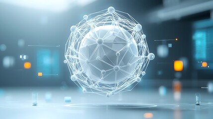 Poster - Intricate Polygonal 3D Geometric Shapes Floating in a Futuristic Digital Space Symbolizing the Complexity of Modern Technology and Big Data Concepts
