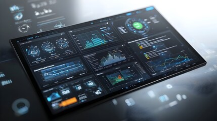 Poster - Cutting Edge Business Intelligence Dashboard with 3D Data Visualization Providing Advanced Analytics and Visual Insights for Data Driven Decision Making