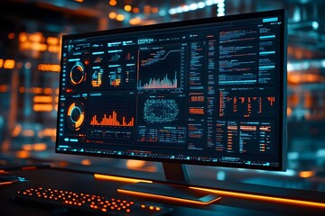 Poster - Futuristic Network Monitoring Dashboard with Real Time Data Analytics and Visualizations