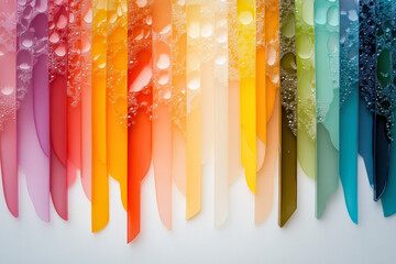 Sticker - A Close-Up Of An Array Of Colorful Plastic Food Wrappers, Showcasing Various Brands And Designs, Arranged Artistically On A White Background