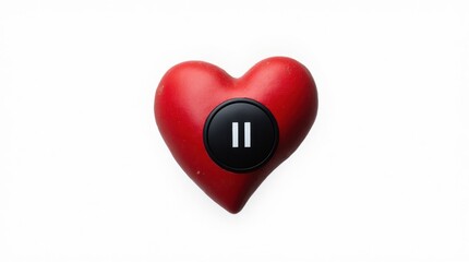 A simple image of a heart with a mute button superimposed over it, symbolizing the deliberate silence of emotions or feelings.