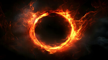 Sticker - Fiery Ring Abstract Background