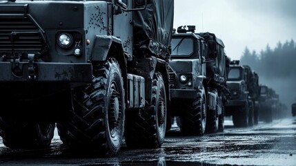 Military transport vehicles, showcasing vehicles used to transport troops, equipment, and supplies in military operations