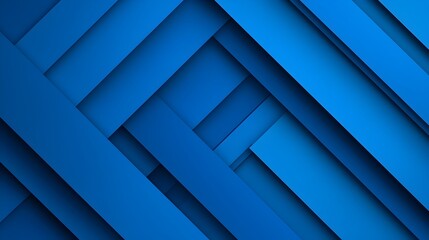 Aufkleber - Striking blue gradient abstract background with sharp geometric shapes and shadow effects showcasing a sleek and futuristic minimalist design style