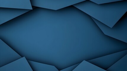 Fototapete - Captivating Blue Gradient Geometric Abstract with Ethereal Shadow Effects   Sleek and Minimalist Futuristic Design for Digital Artwork Branding and Visually Striking Backgrounds