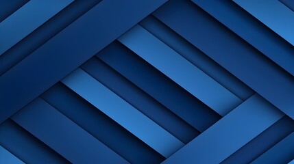 Poster - Vibrant gradient blue geometric shapes with sharp angles and subtle shadows create a futuristic minimalist design for an abstract tech background  This digital features a clean modern