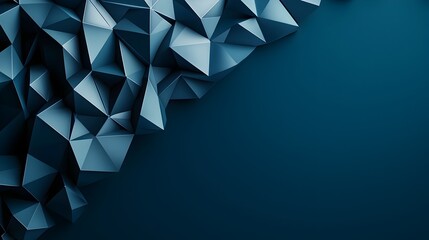 Fototapete - Sparkling Digital Polygonal Mesh in 3D Abstract Geometric Background Perfect for Creative Landing Page Concepts and Techno Designs