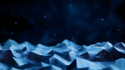 Poster - Captivating abstract digital background featuring a sparkling low poly polygonal mesh in vibrant prismatic colors  This dynamic generative 3D render is perfect for futuristic tech concepts