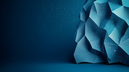 Aufkleber - Striking digital abstract background featuring a modern 3D polygonal mesh with captivating sparkly effects perfect for creative landing pages high tech design projects and visually driven branding