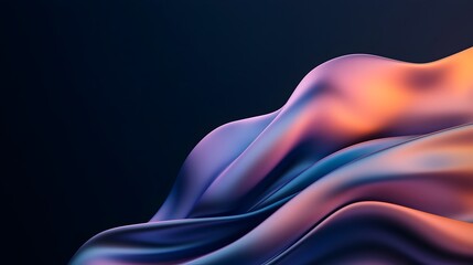Leinwandbilder - Mesmerizing iridescent 3D geometric shape with a reflective prismatic surface floating against a mysterious dark background with subtle lighting accents and soft shadows creating a futuristic