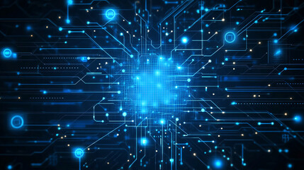 Blue computer screen filled with binary code. Ideal for concepts related to data, technology, and cybersecurity. Abstract information technology background. Digital binary code matrix background
