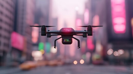 Leinwandbilder - Futuristic cargo drone designed for efficient and eco friendly transport featuring a lightweight frame advanced capabilities and intelligent energy systems