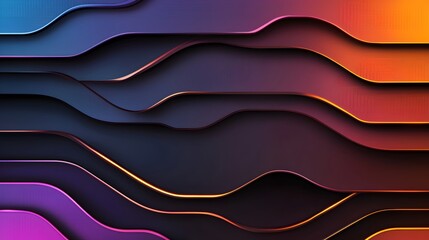 Leinwandbilder - Glowing futuristic circuit patterns metallic textures and sleek neon highlights create a dynamic contemporary