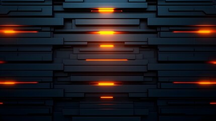Fototapete - Futuristic digital landscape with floating data panels glowing data streams and deep shadow contrasts set in a visionary and tech inspired environment