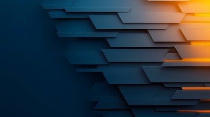Leinwandbilder - Mesmerizing abstract background with a futuristic tech inspired design featuring floating digital panels glowing data streams and deep shadow contrasts set in a captivating visually striking world