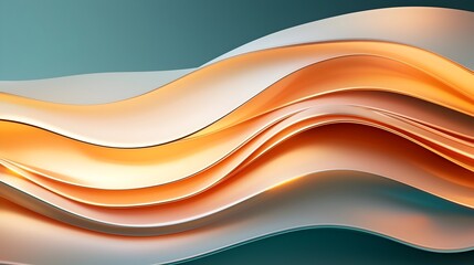 Leinwandbilder - Futuristic and mesmerizing abstract composition featuring wavy glowing glass shapes in layers with smooth flowing patterns and highlights  A modern digital artwork with a creative dynamic