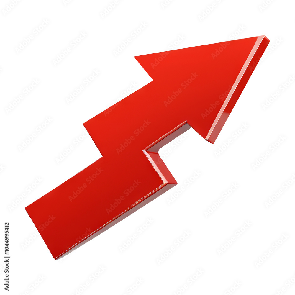 red arrow pointing up on transparent background PNG Generative AI Stock ...