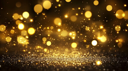 Sticker - Golden Glitter Abstract Background