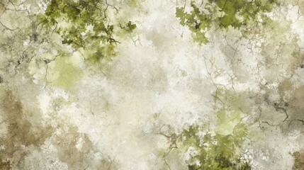 Wall Mural - Moss in green and brown tones blending into a grunge backdrop for peaceful wallpaper