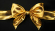 © Siasart Stock - Golden Bow on Black Background - Illustration