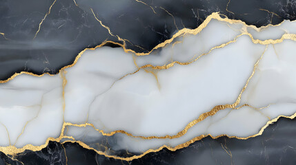 Poster - Abstract Marble Background with Golden Veins