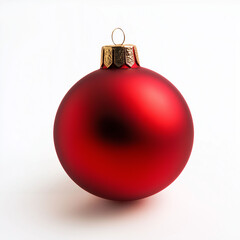 Wall Mural - 3d rendering golden red christmas ball on a white background