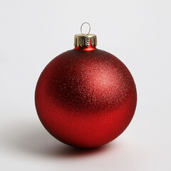 Wall Mural - 3d rendering golden red christmas ball on a white background