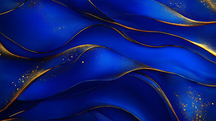 Wall Mural - Abstract Blue and Gold Background