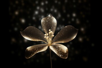 Wall Mural - flower shaped sparkle light nature petal plant.