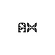 © abstyls - AX monogram logo design letter text name symbol monochrome logotype alphabet character simple logo
