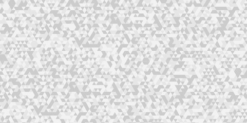 Canvas Print - White and gray polygon Mosaic triangle overlap texture background. Vector geometric seamless gray, white cube square low polygon background. abstract surface creative diamond pattern corporate.