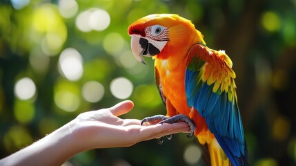 Therapy exotic animals like miniature horses or parrots being trained to provide emotional support