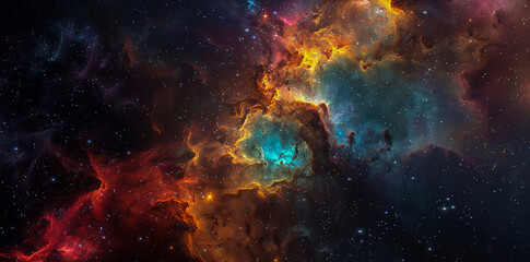 Wall Mural - amazing nebula colors in galaxies