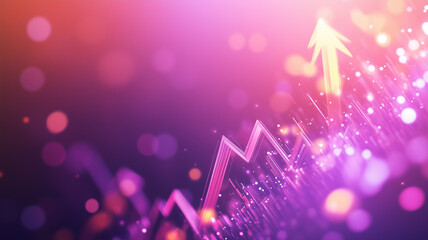 Wall Mural - abstract background with economic growth arrows