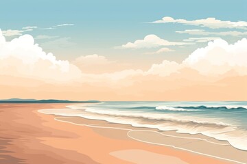 Canvas Print - beach landscape outdoors horizon.
