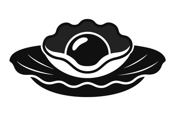 oyster silhouette vector illustration