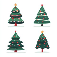 Vector illustration of Christmas tree