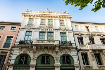 Wall Mural - Classic building in Narbonne or Narbona, Occitanie, France