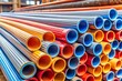 © Евгений Порохин - A pile of pipes of different colors and sizes