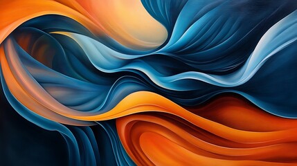 HD abstract art with flowing organic shapes in vibrant colors and minimalist style