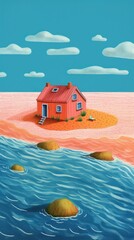 Wall Mural - Coastal beach architecture building outdoors.