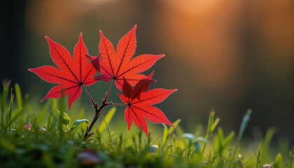 Canvas Print -  Autumns vibrant beauty in natures palette