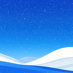 Magical Winter Wonderland: Blue Snow Background with White Snowfall Texture - Vector Illustration