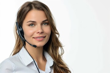 Poster - Portrait headset adult smile.