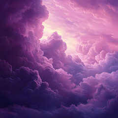 Wall Mural - mauve clouds ultra realistic photo HD

