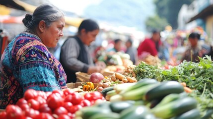 Local artisans showcase handmade crafts as shoppers enjoy lively conversations among fresh produce