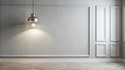 French style minimalist mockup on light grey wall