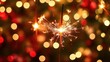 © Nuttaya Nampai - Sparkler Glow Against Festive Background Lights